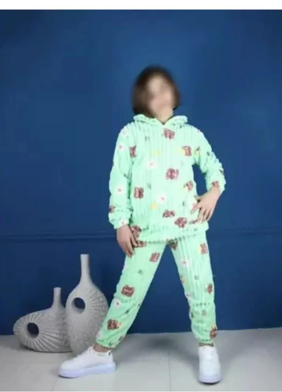 👚هودی شلوار پولشی طرح دار د...