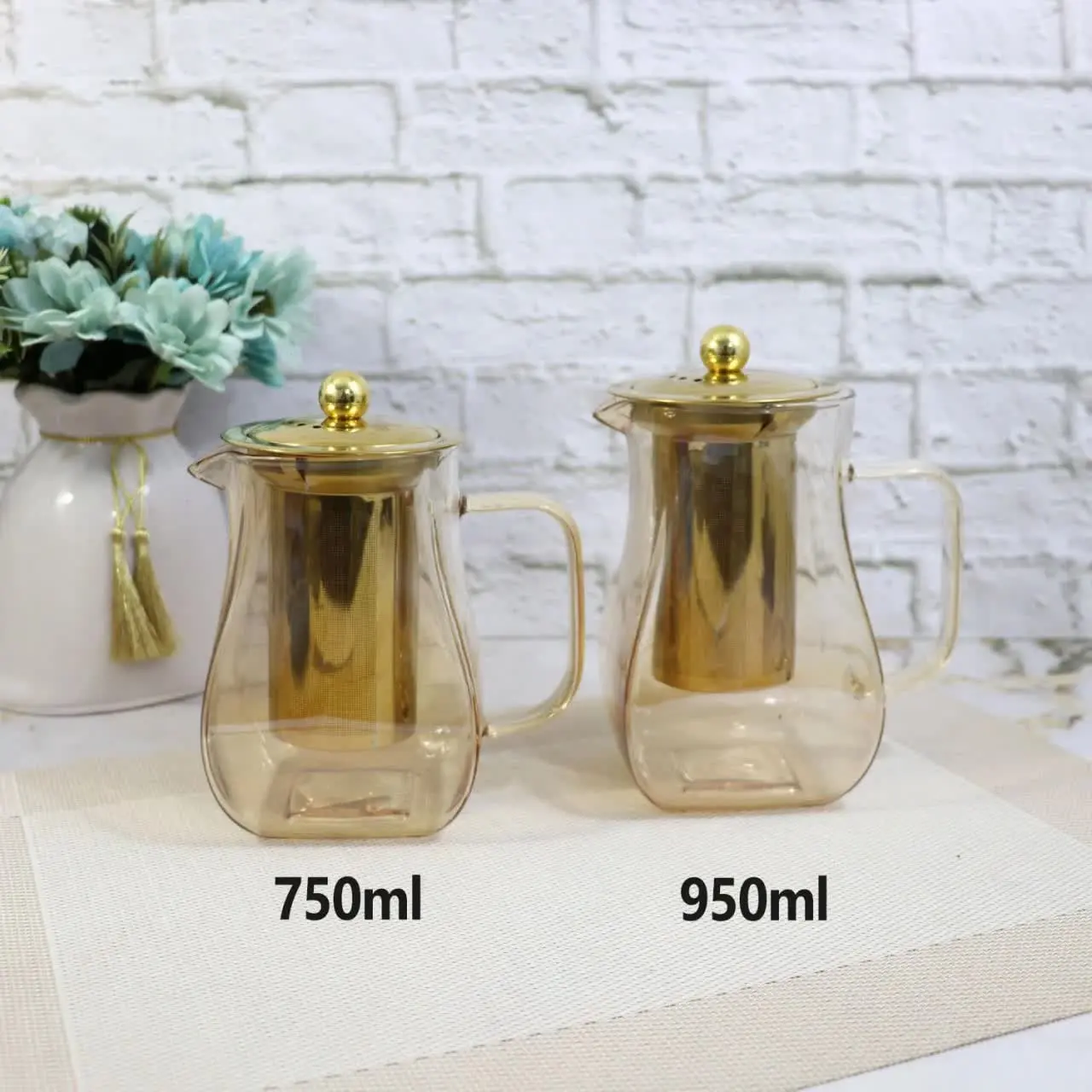 قوری پیرکس هلالی🍓 شامپاینی...