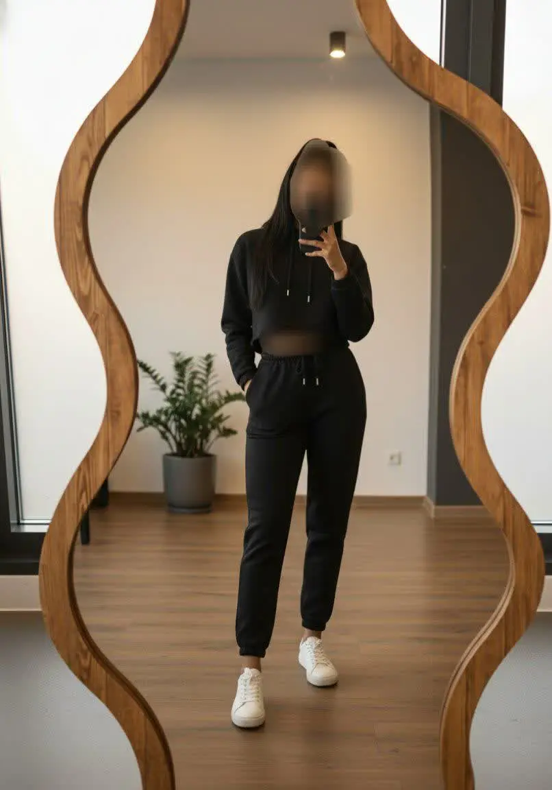 دو تیکه هودی کراپ و شلوار