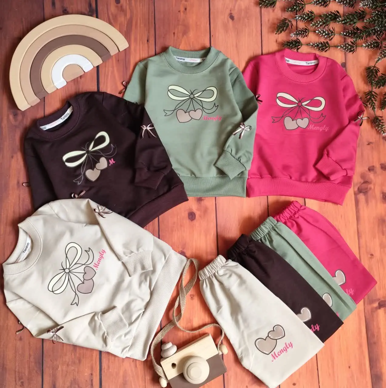 😍ست بلوز و شلوار پاپیون قلب...