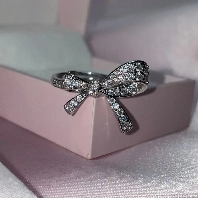 انگشتر جواهری طرح پاپیون🎀