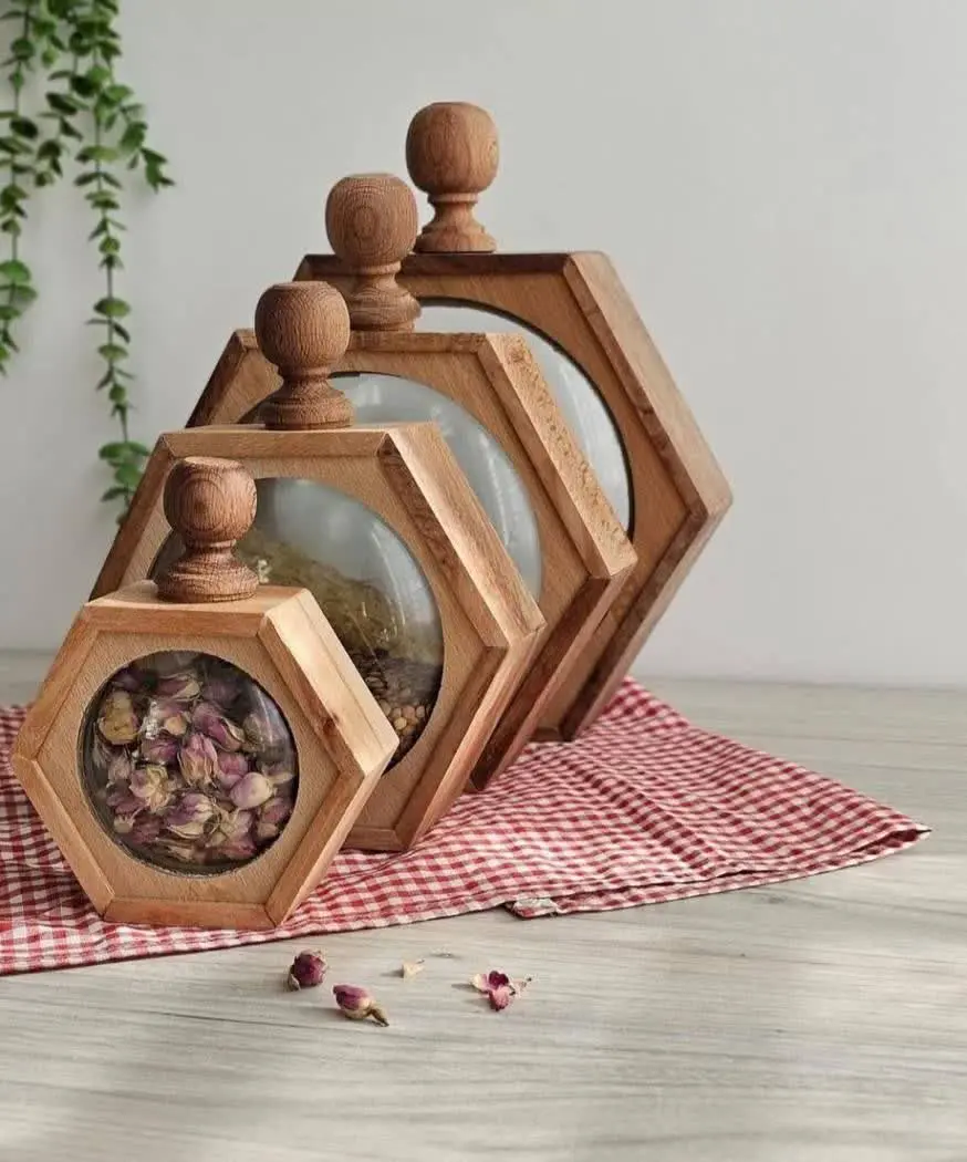 💥بانکه ۴سایز حبوبات چوب شیشه