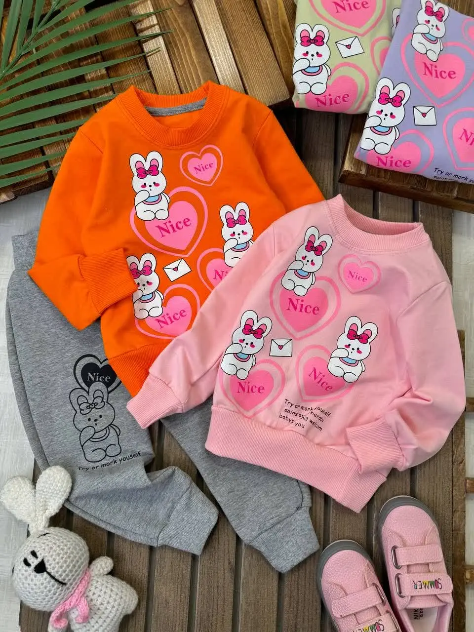 بلوز شلوار خرگوش لپ گلی 🐰
