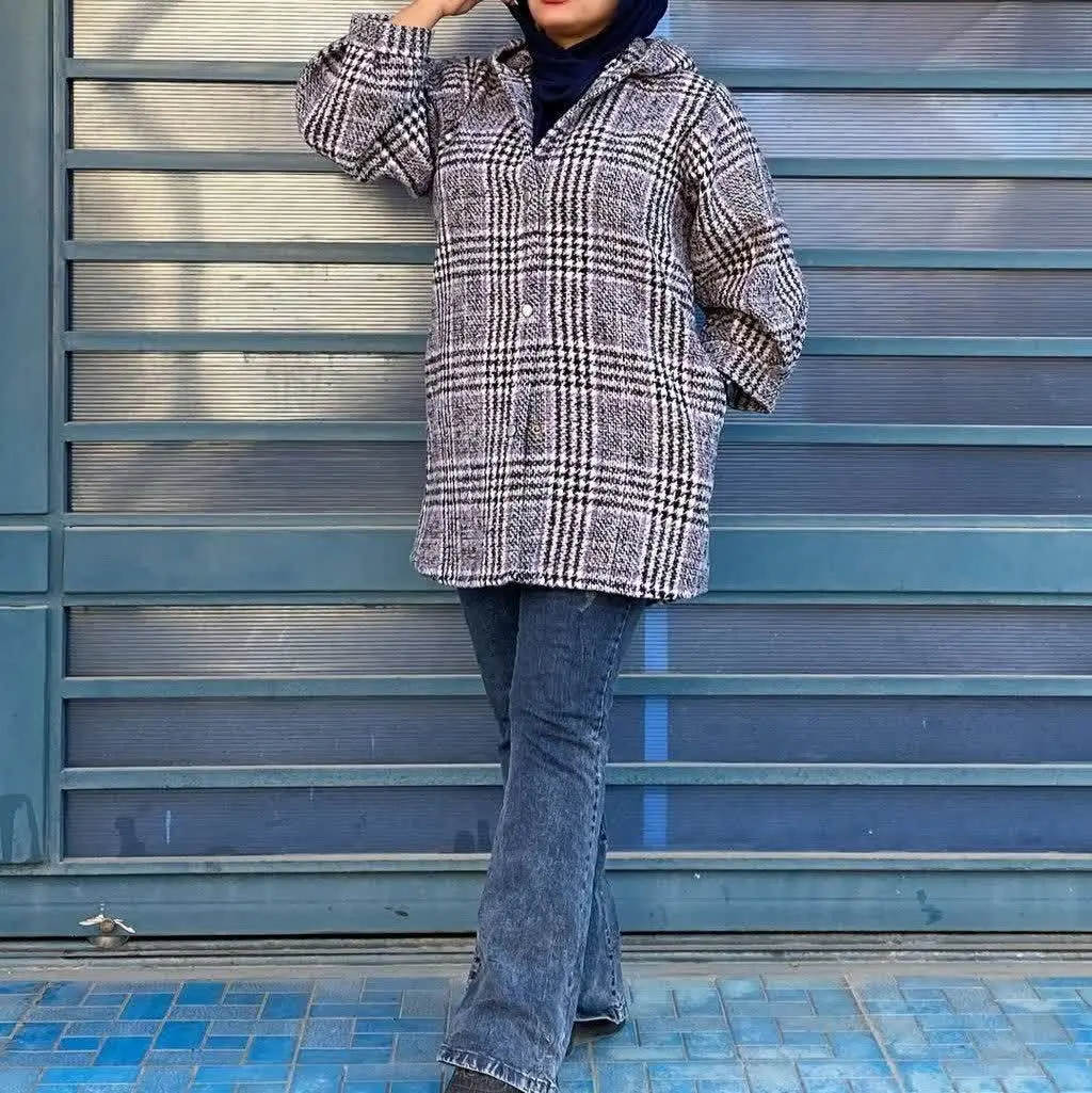 پالتو کلاه دار مدل موناک  (...