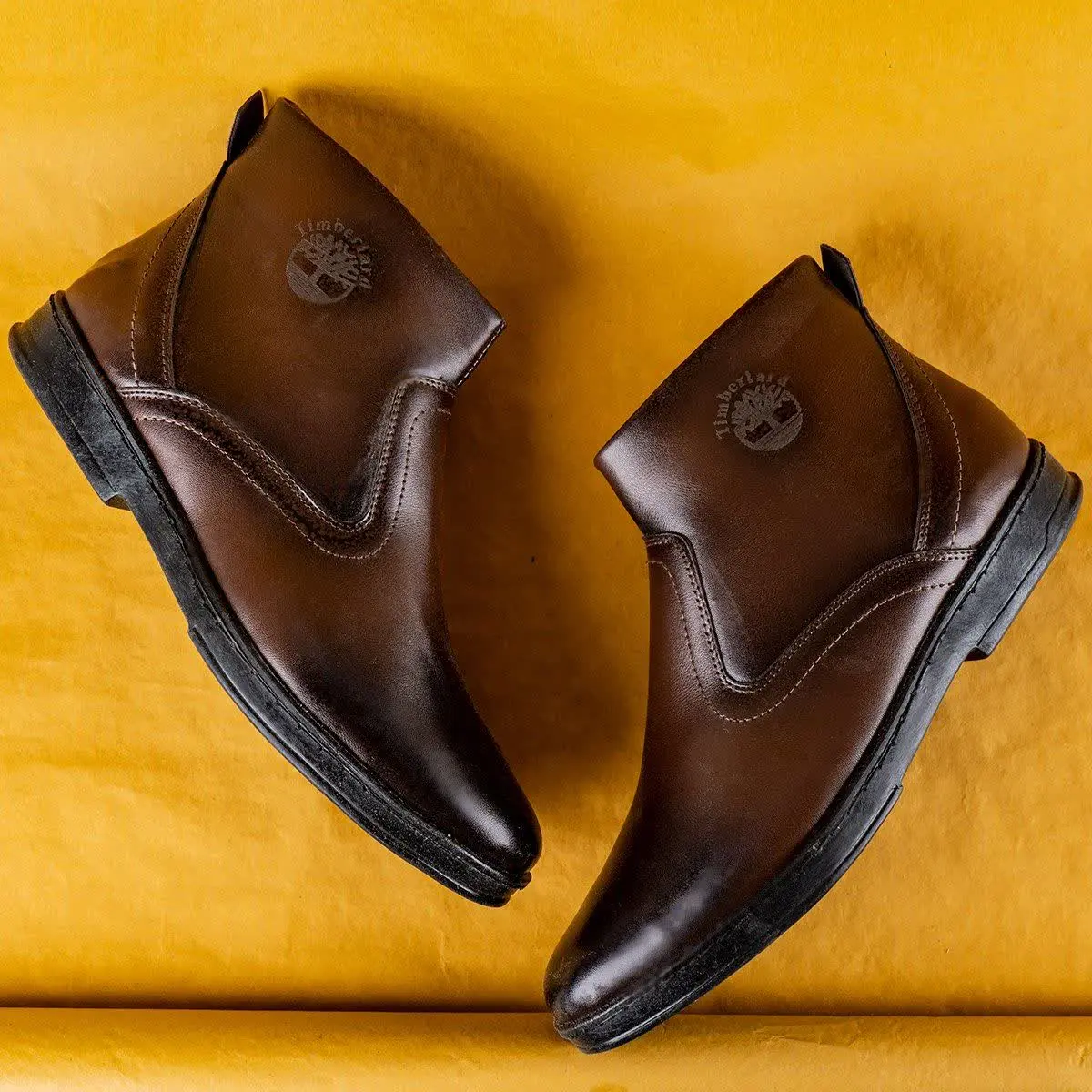 🏆نیم بوت مردانه قهوه‌ای مدل Rad
