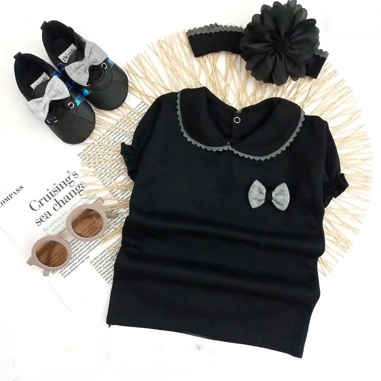 تیشرت تک مشکی دخترانه
