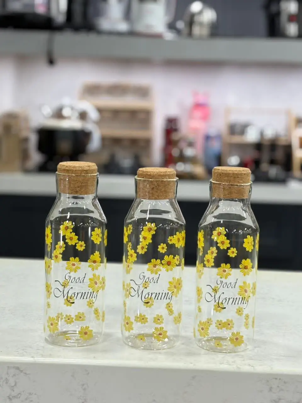 ✳️ بطری پیرکس گلدار