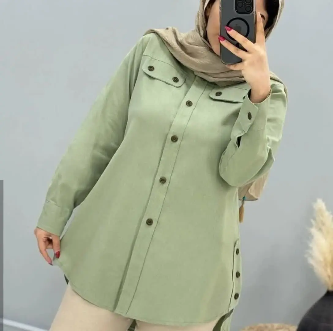 نام: مانتو بغل دکمه کتان ۱۰۴۶ 🦌
