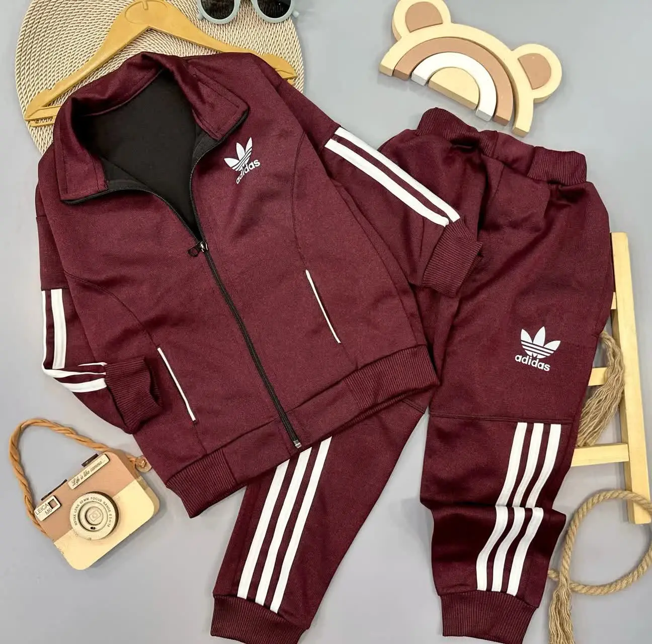 👫سویشرت شلوار ورزشی سه خط آ...