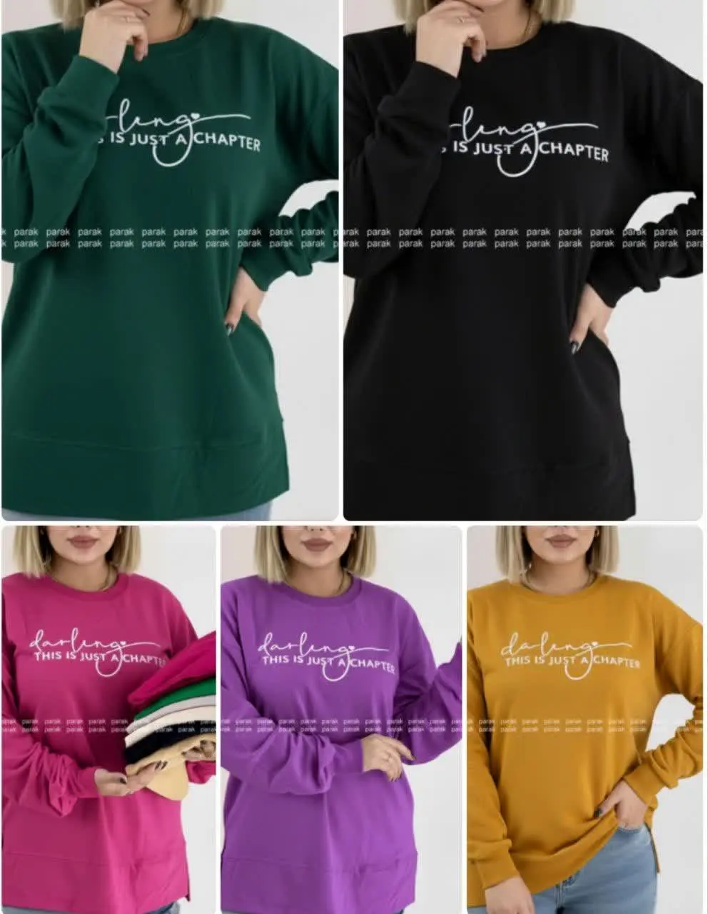 ⭕️بلوز آستین دار بغل چاک