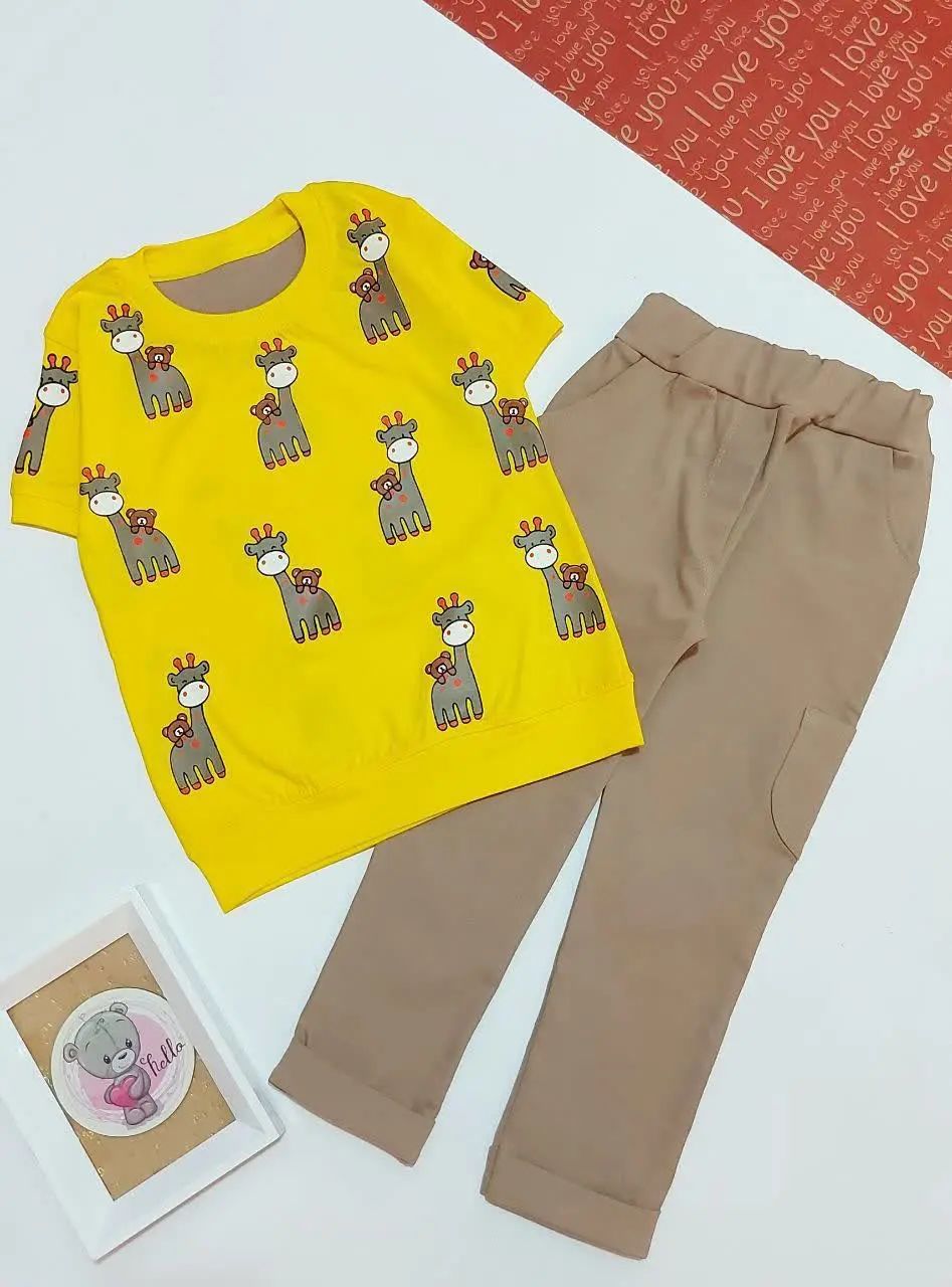 تیشرت شلوار زرافه و تدی🦒🐻
