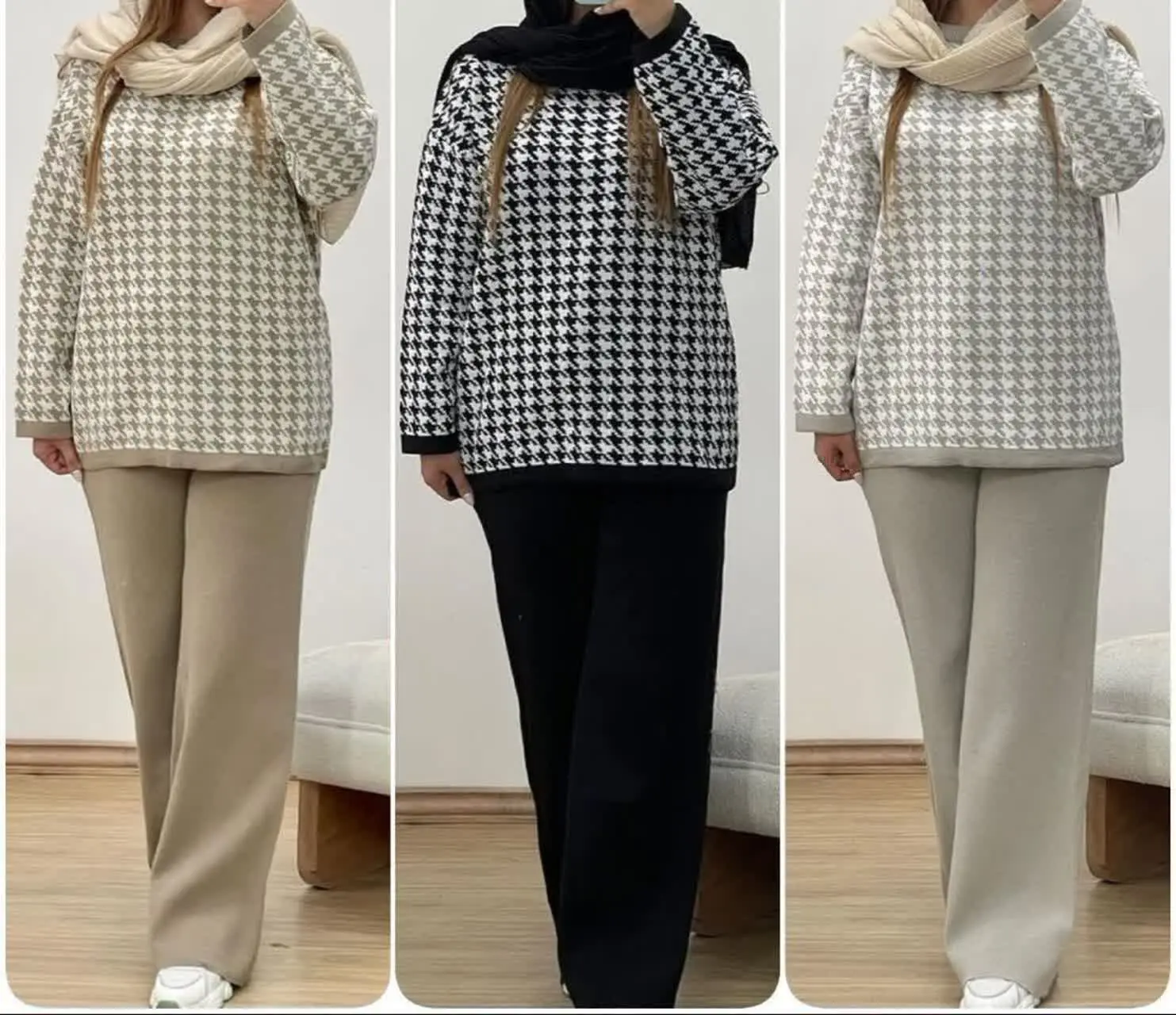 💥 بلوز و شلوار بافت پیچازی😍