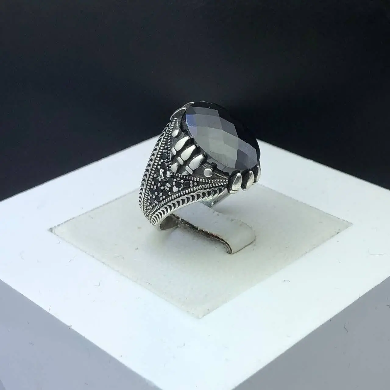 #انگشتر #نقره مردانه رکاب طرح ترک 
