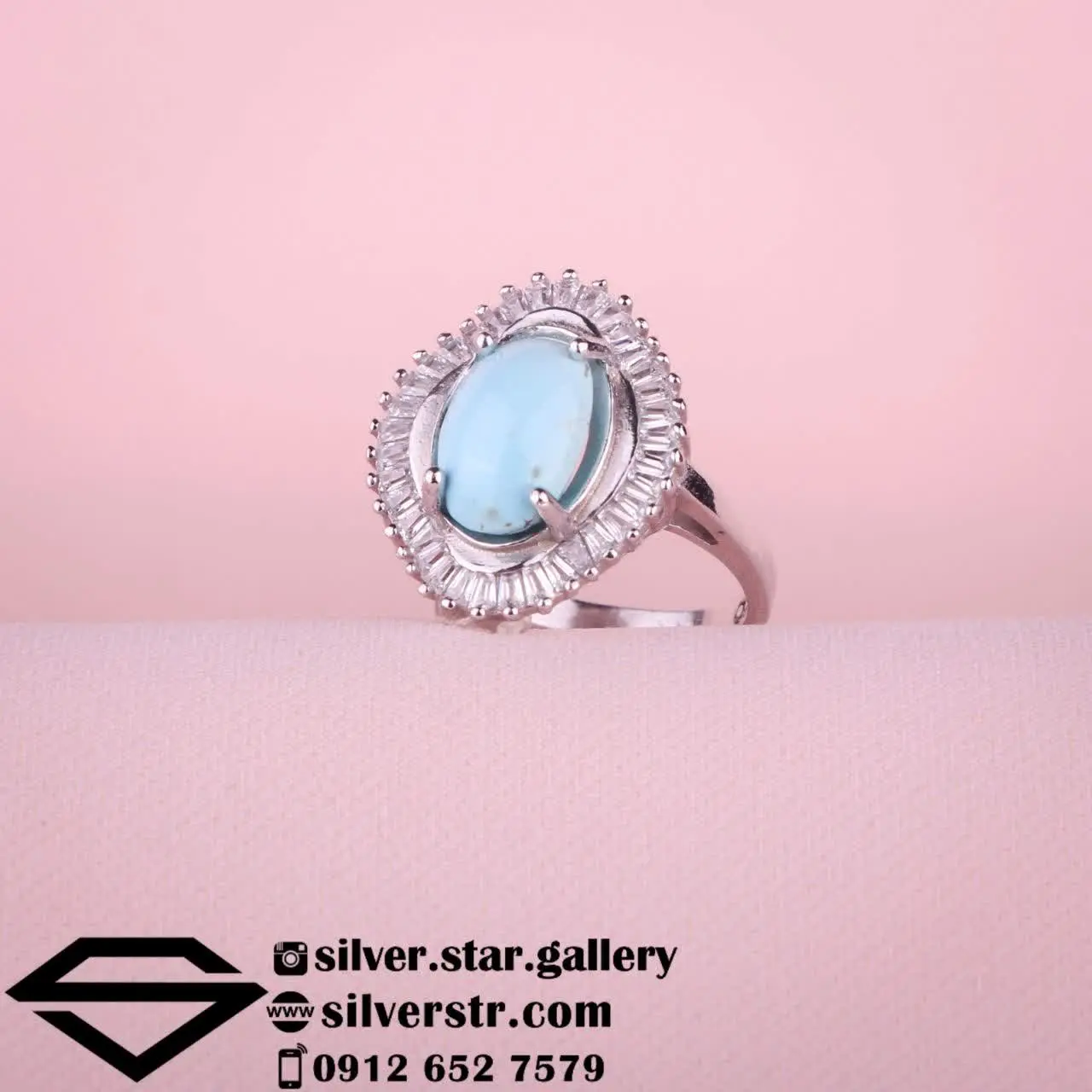 🧿 انگشتر #زنانه فیروزه نیشابور اصل کد ۵۳۵
