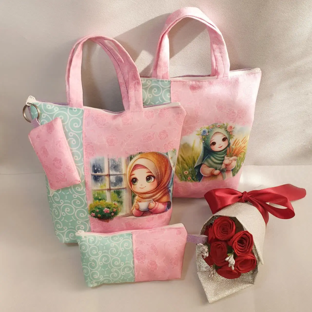 ست کیف مخمل 
