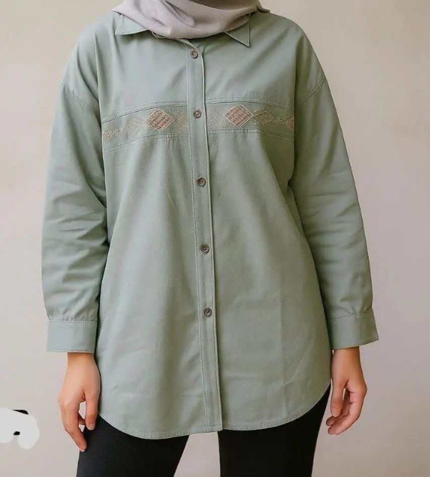 کد ۴۲۲ ✅شومیز گلدوزی هندسی،...