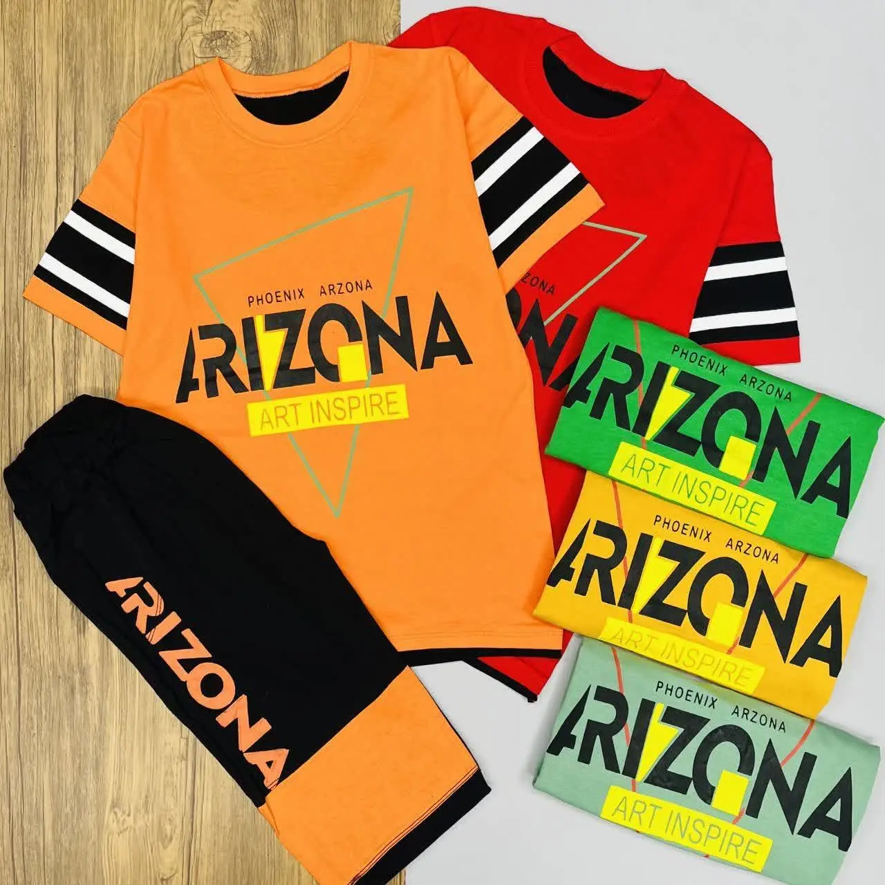 ✅ تیشرت شلوارک پسرانه چاپ آریزونا🍭
