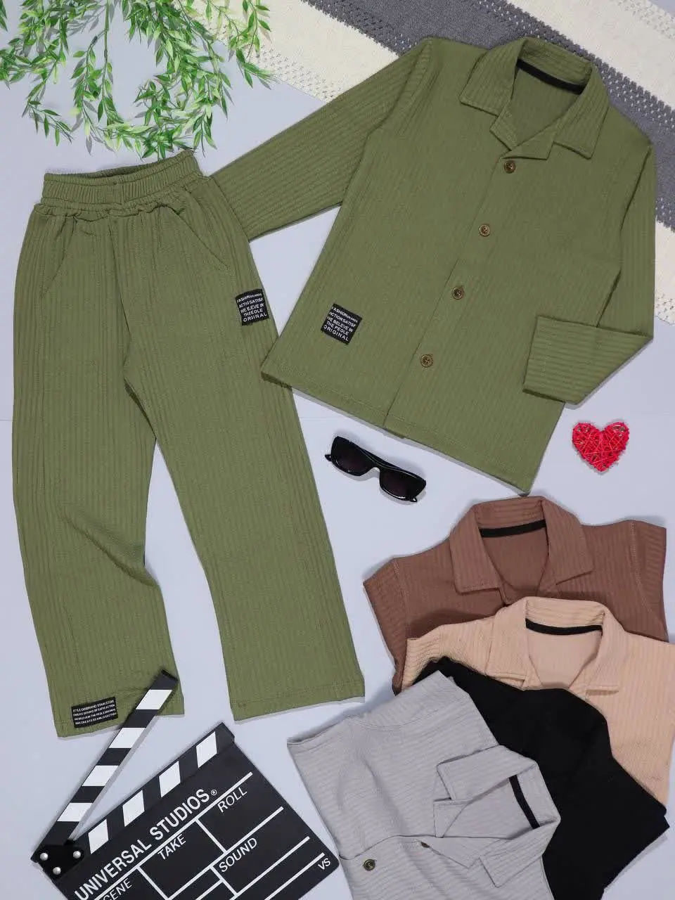 👫پیراهن و شلوار کبریتی یقه...