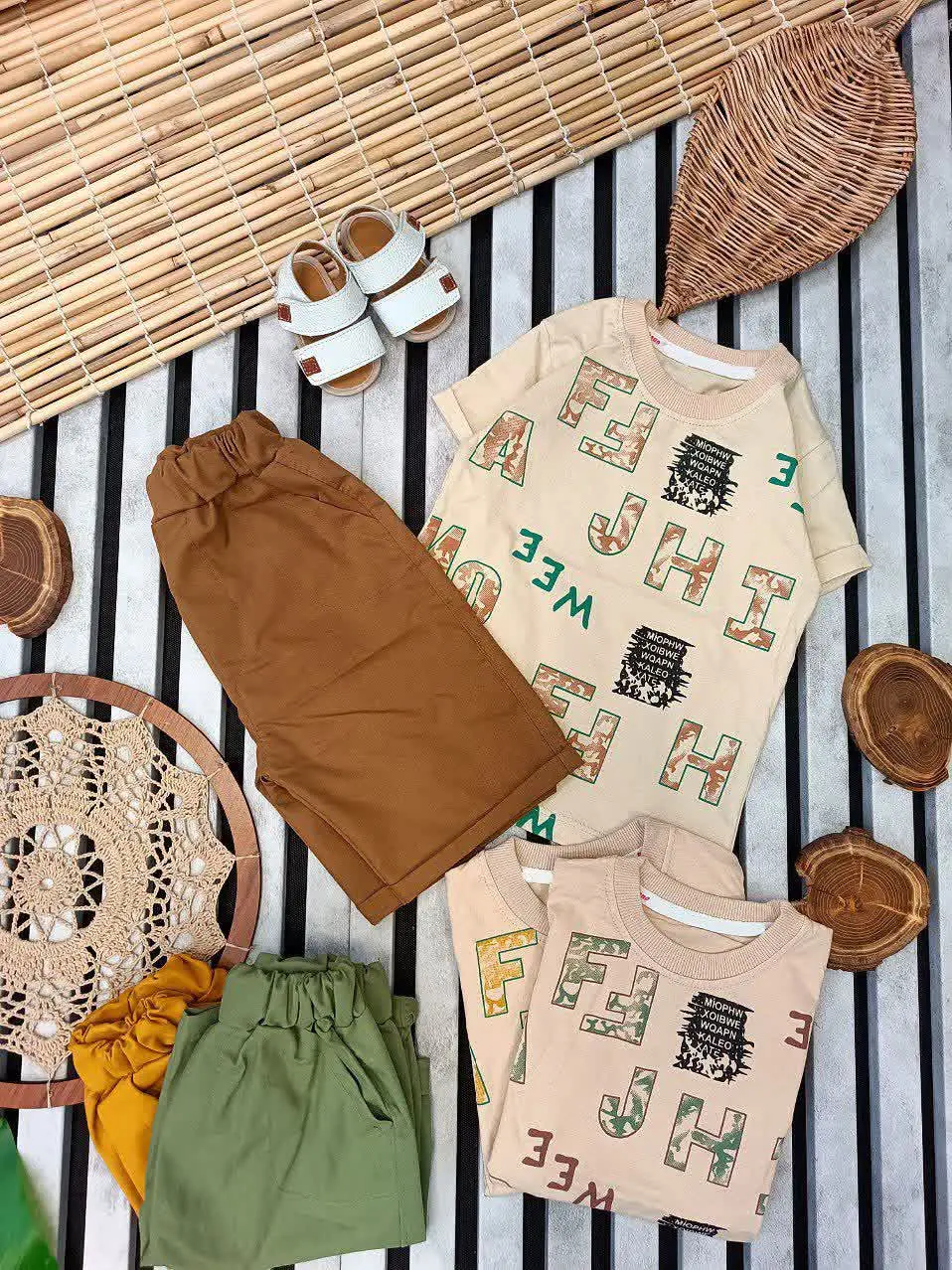 🔮ست تیشرت شلوارک اسپرت طرح حروف🔮
