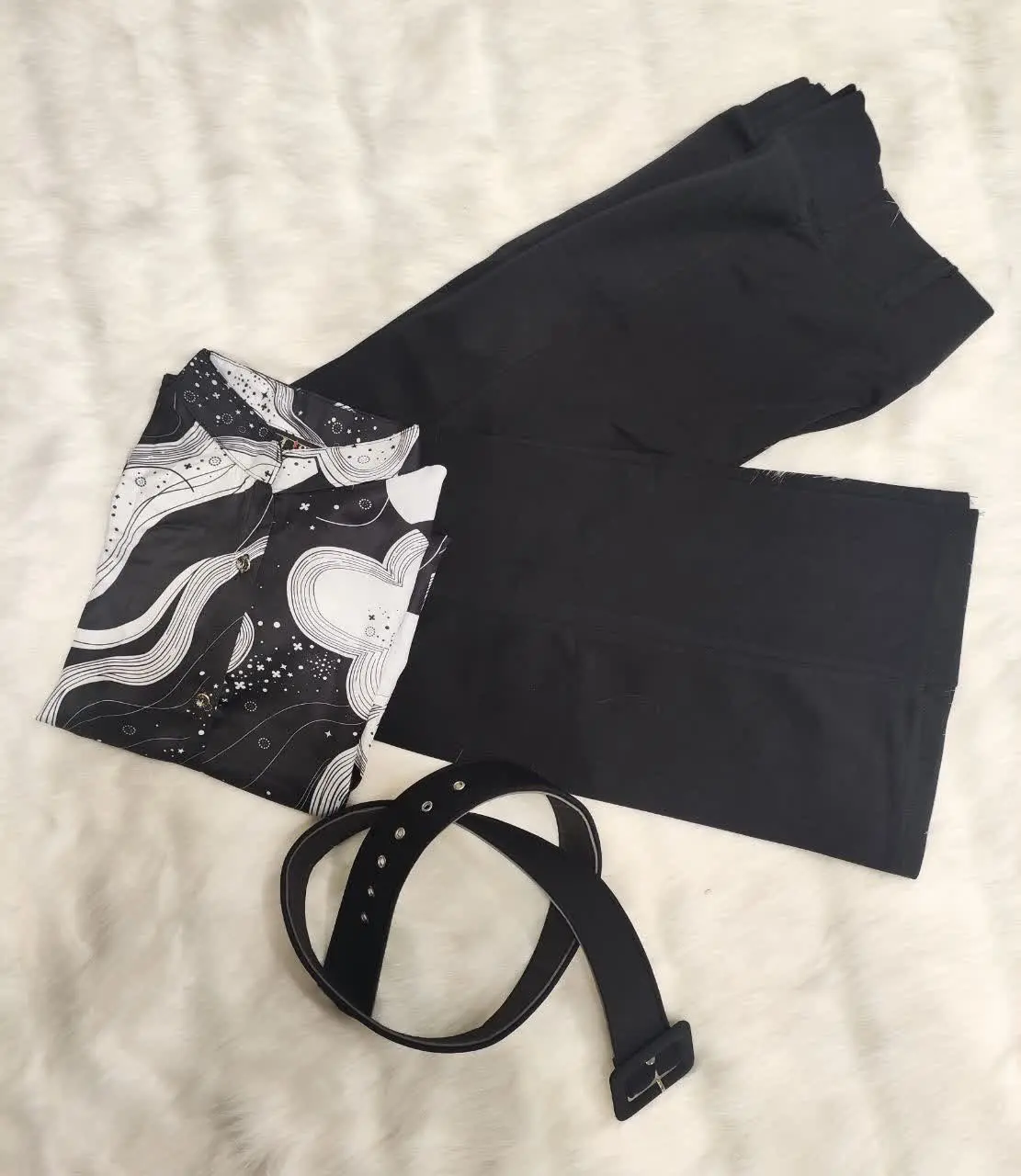 🌙نام: ست سه تیکه شومیز و شلوار و کمربند پرطرفدار
