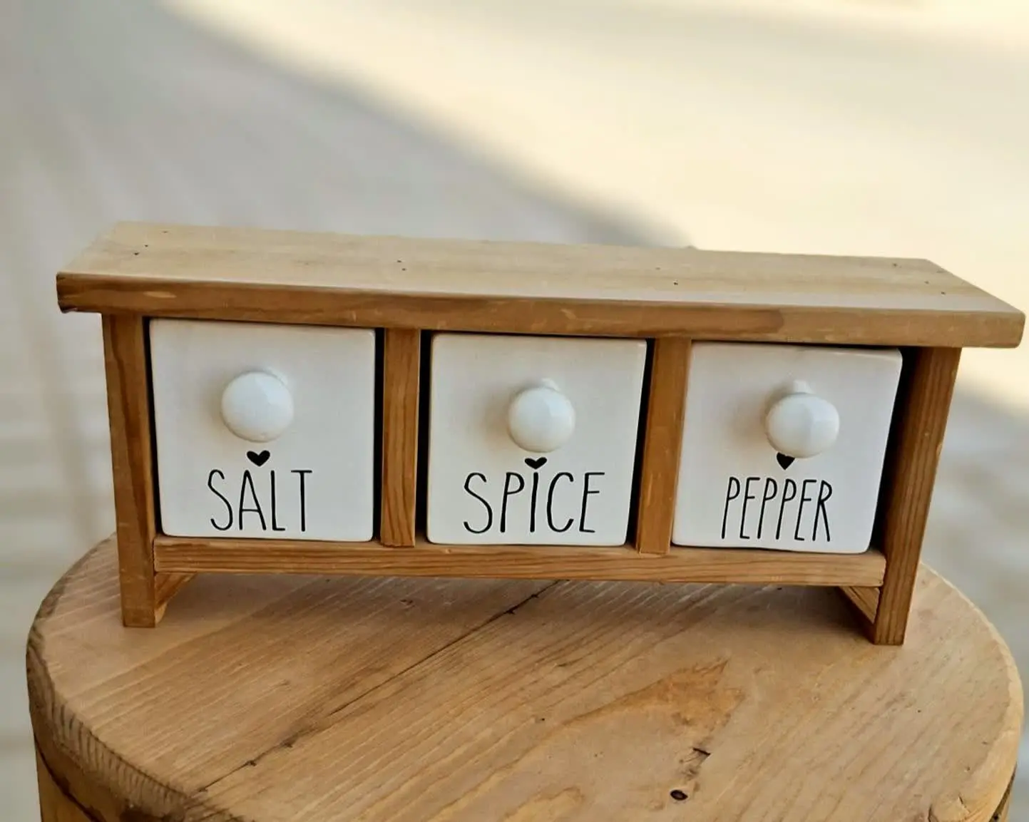 💥باکس سه کشو سرامیکی چوبی💥