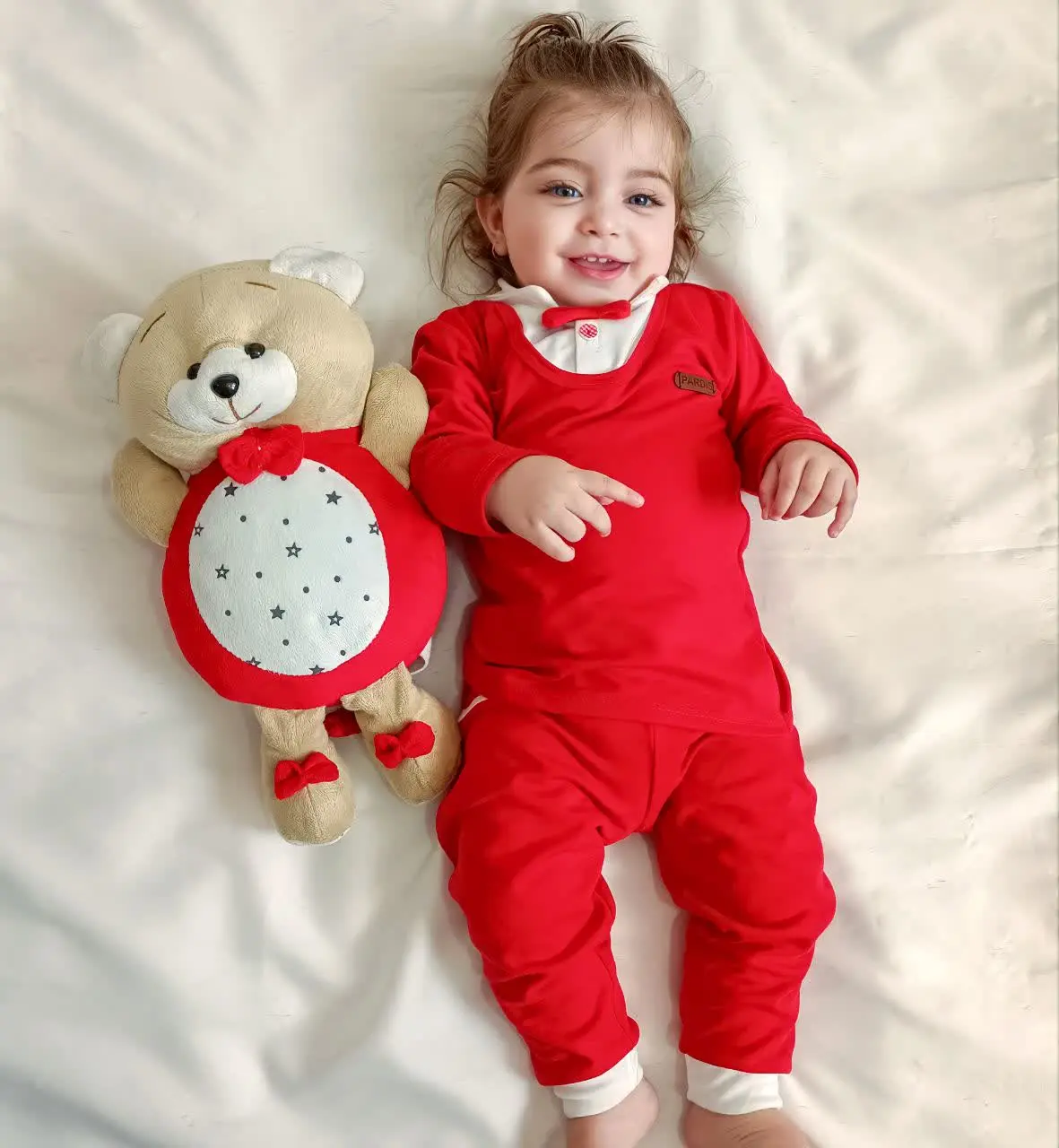 ست بلوز و شلوار قرمز پاپیون #عیدانه
