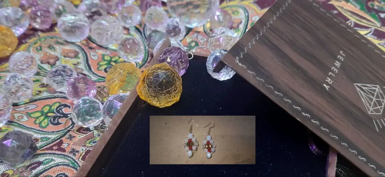 🌹#گوشواره کریستالی
