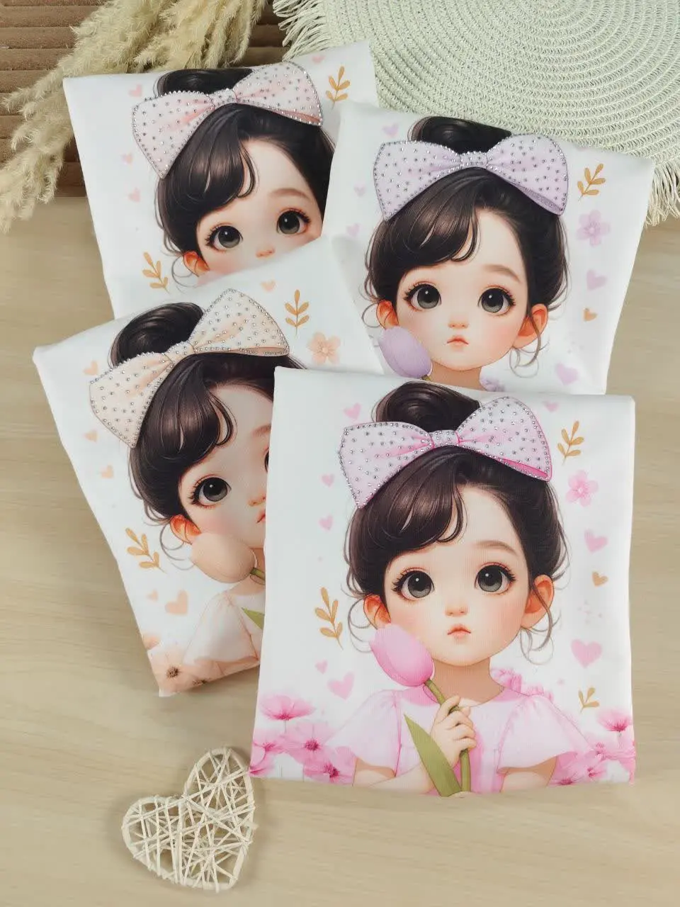 بلوز فینگردار دخترانه پاپیونی