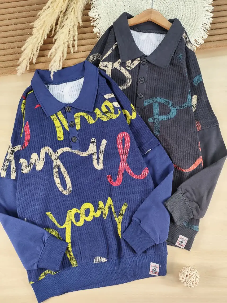 بلوز تک ریلی دکمه دار