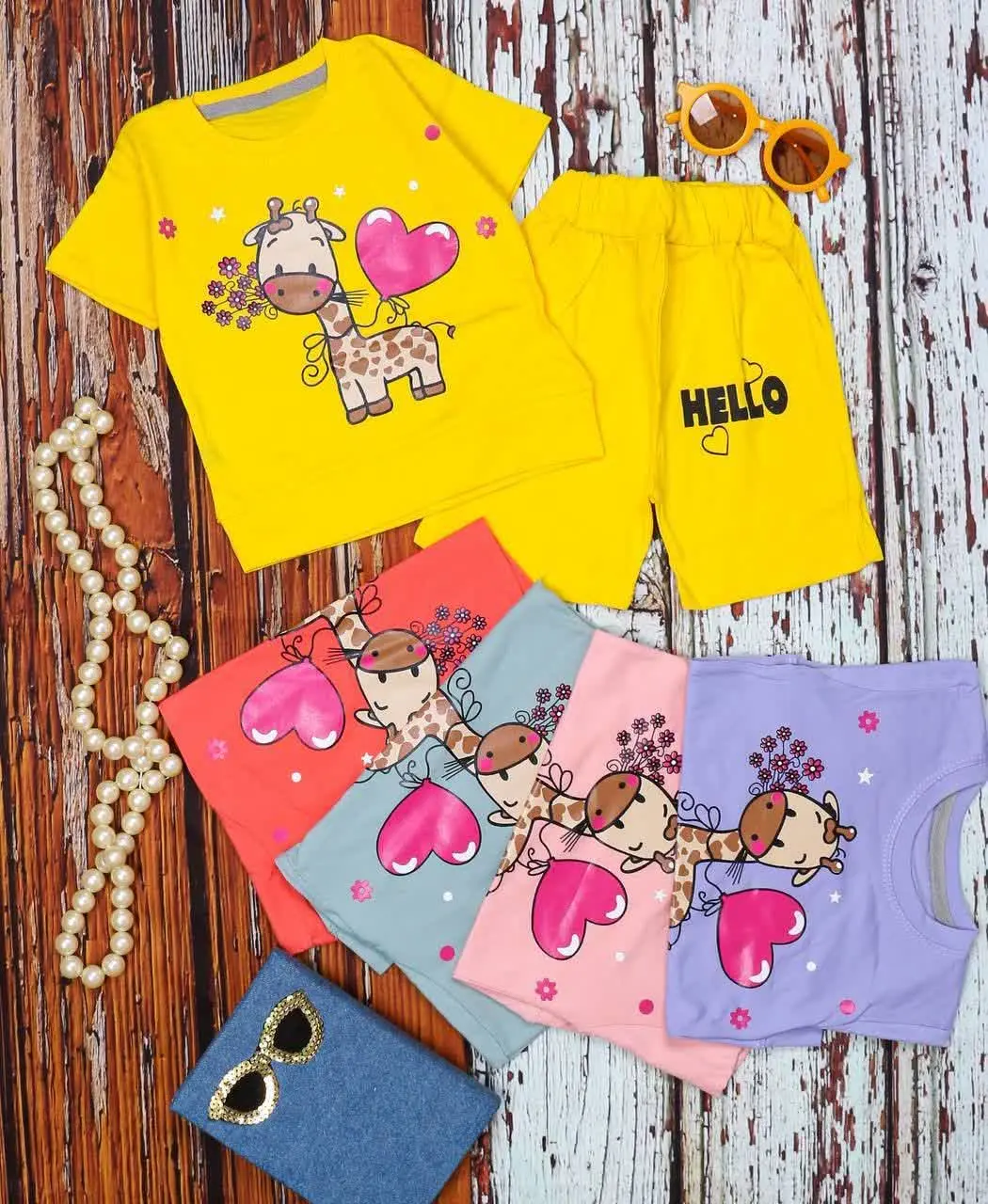 واستون ی ست خوشگل تمام پنبه لاکرا دار با کیفیت …بشور و بپوش🍭
