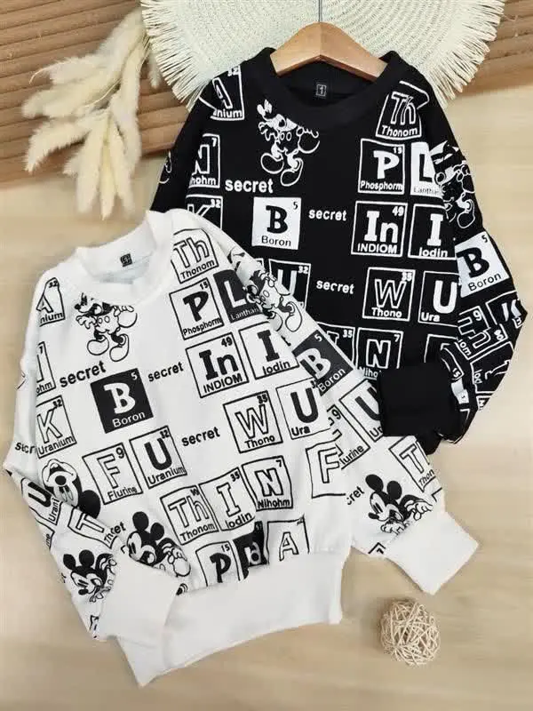 بلوز تک چاپ حروف میکی