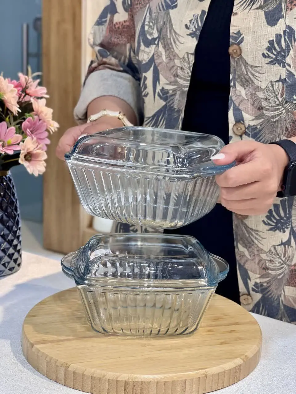 قابلمه پیرکس دربدار borcam
