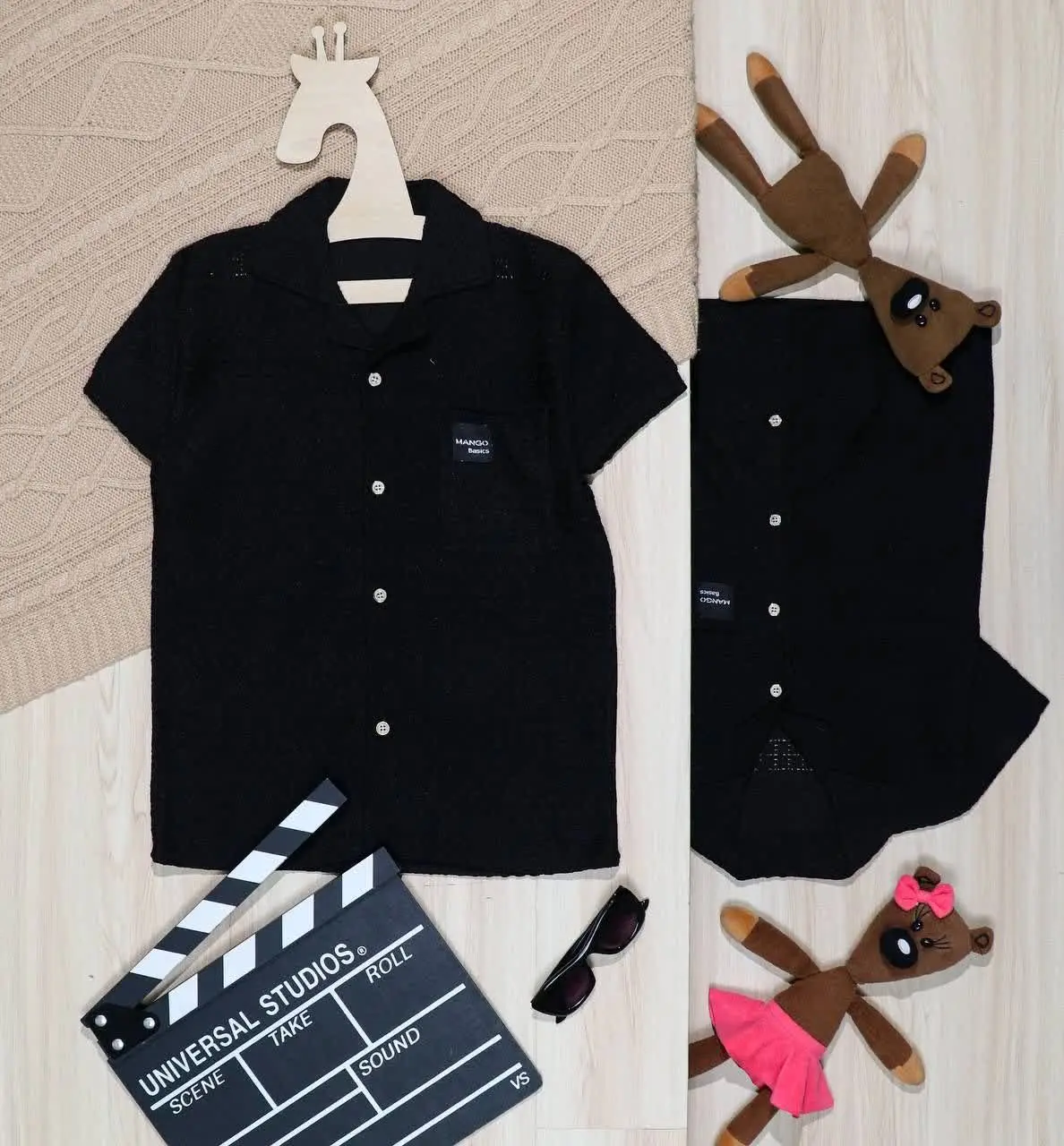 👫پیراهن مشکی مراکشی یقه انگلیسی تک جیب👫
