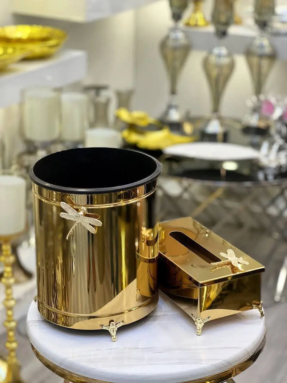 سطل و دستمال‌های استیل 
