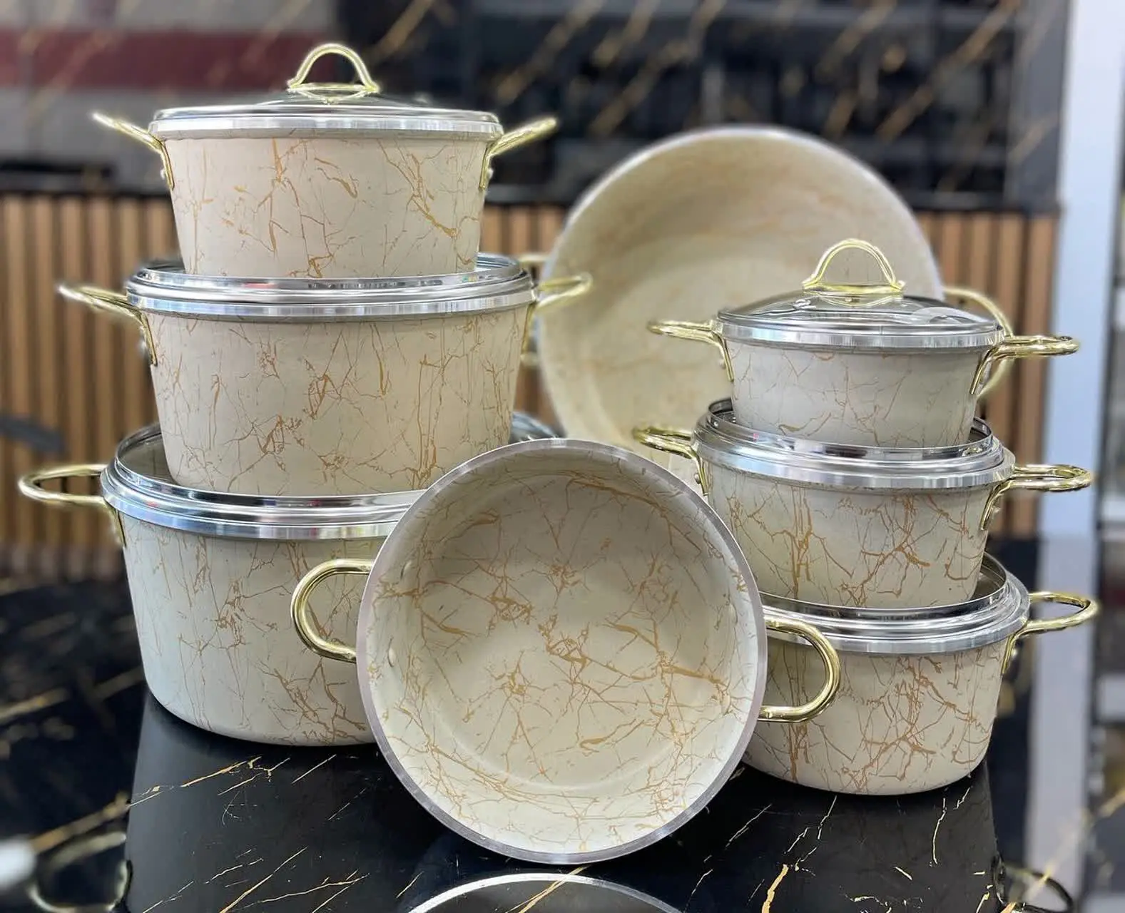 مدل ماربل دسته طلایی (سری جدید) 
