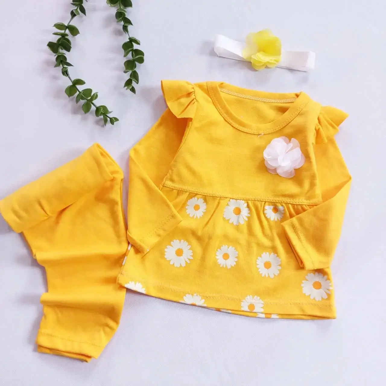 بلوز شلوار و هدبند گل بابونه
