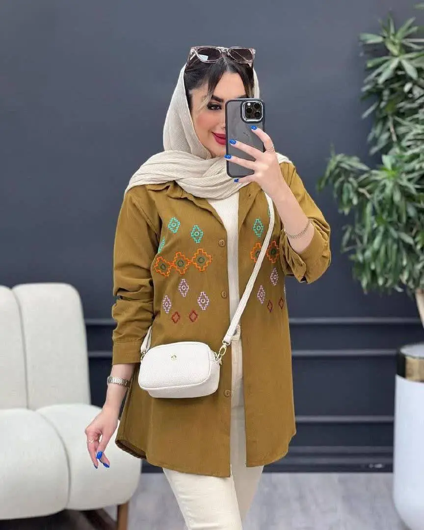 نام: مانتو لینن گلدوزی 
