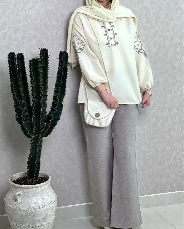 ست شومیز و شلوار گندم