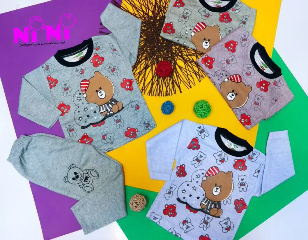 👨‍💻بلوز شلوار طرح خرس
