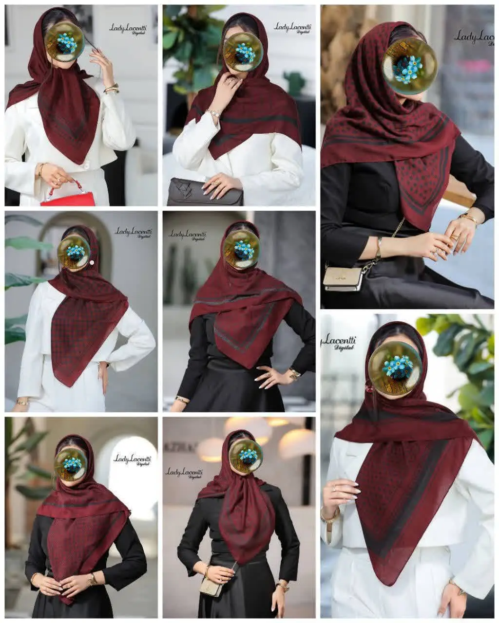 🐝روسری سیا اسکارف