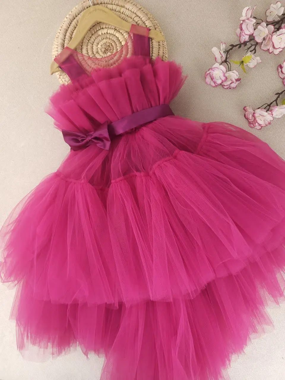 پیراهن عروس دخترانه نیلی