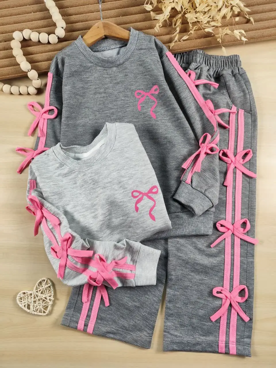 بلوز و شلوار پاپیون صورتی