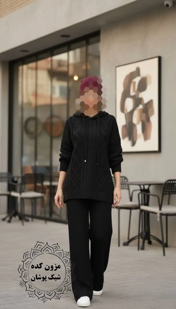 ست هودی کلاهدار با شلوار با...