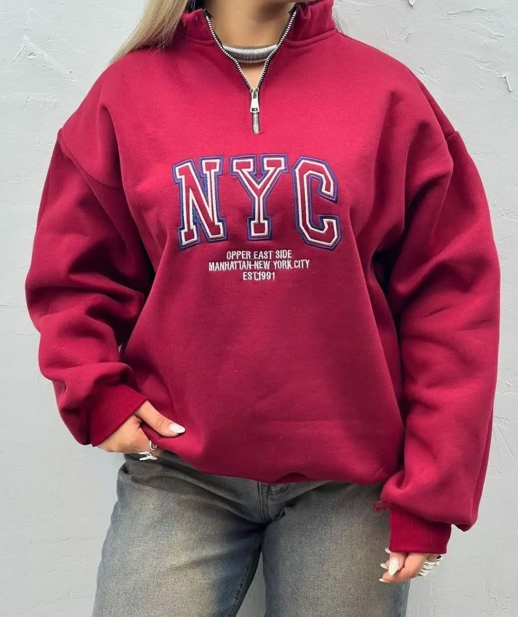 🖋نام: هودی نیم زیپ ان وای سی