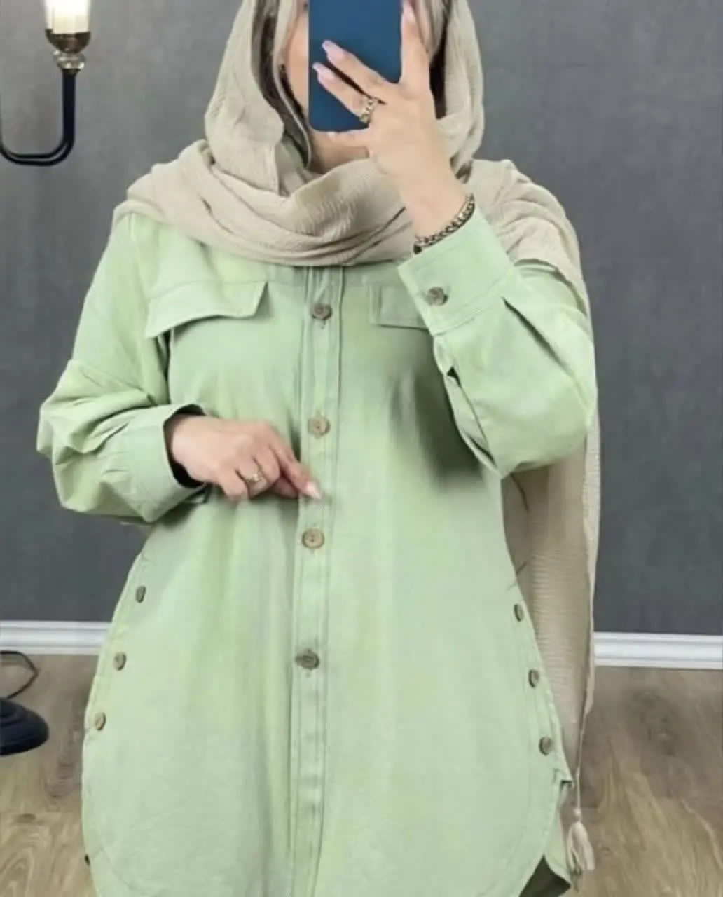 ✅ شومیز لنین خارجی بغل دکمه