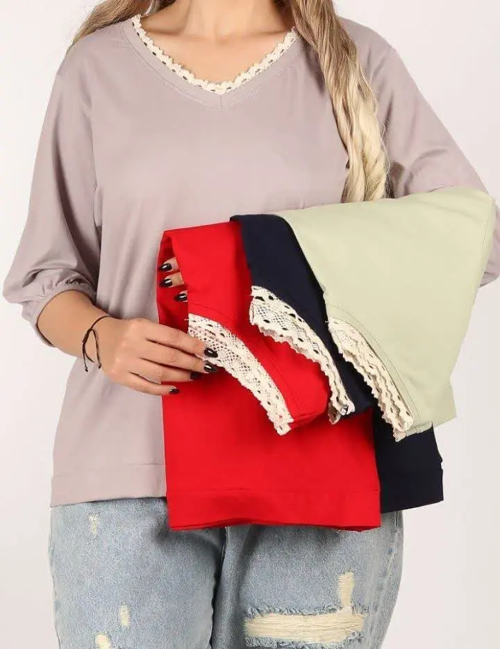 تیشرت یقه کنفی
