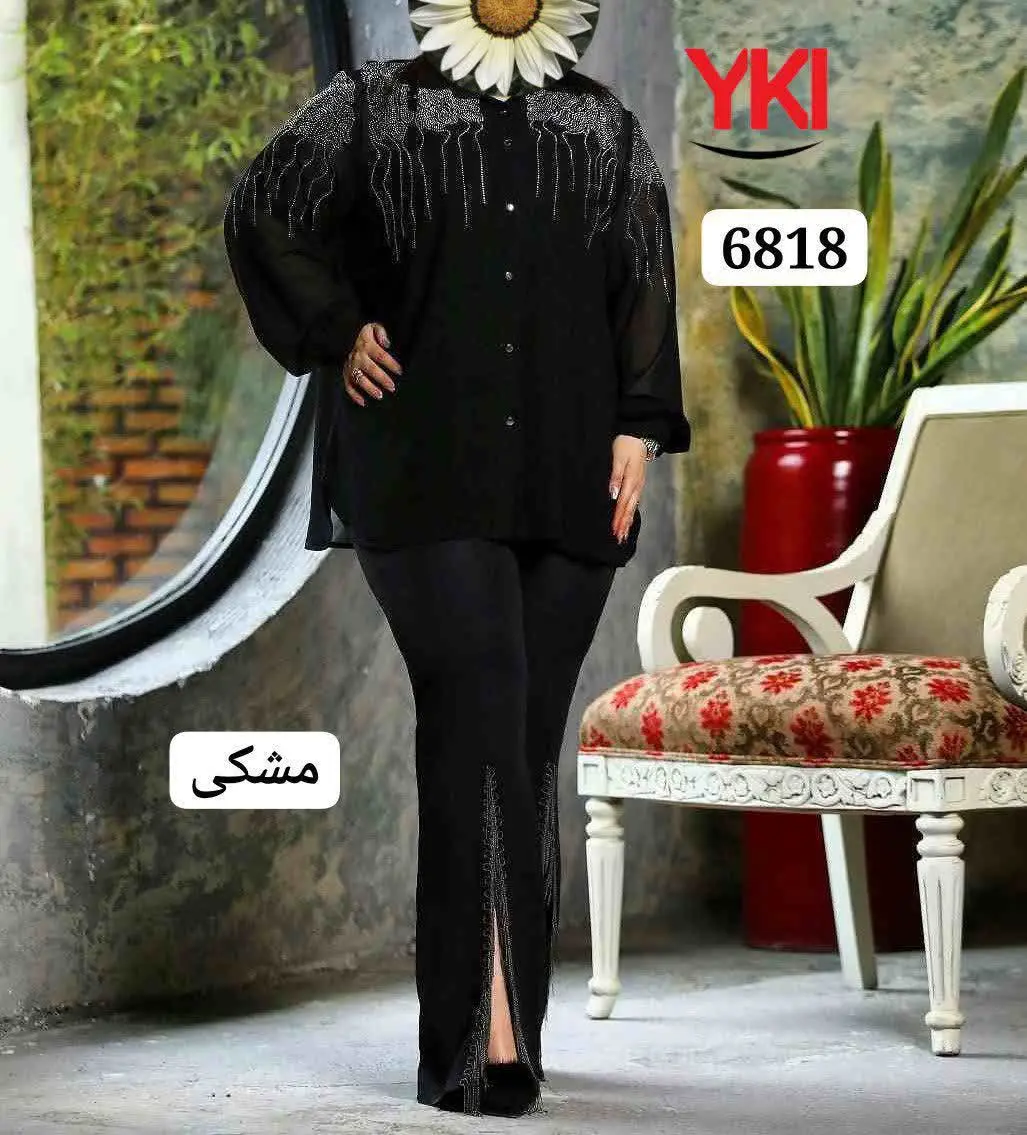 🛑شومیز مجلسی دو تیکه 
