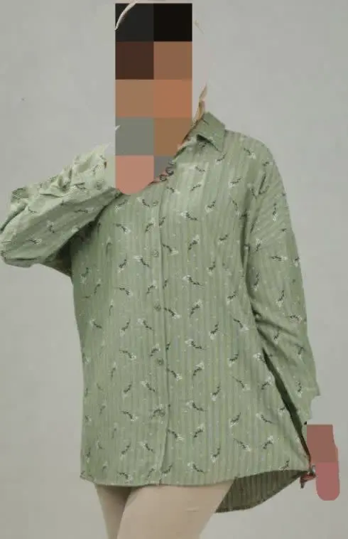 شومیز جلو دکمه گل گچی
