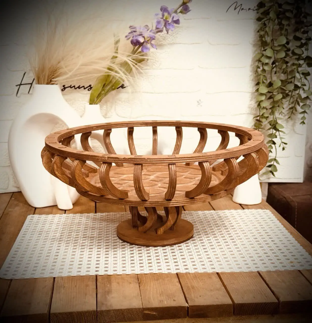 میوه خوری چوبی گاد پایه دار...