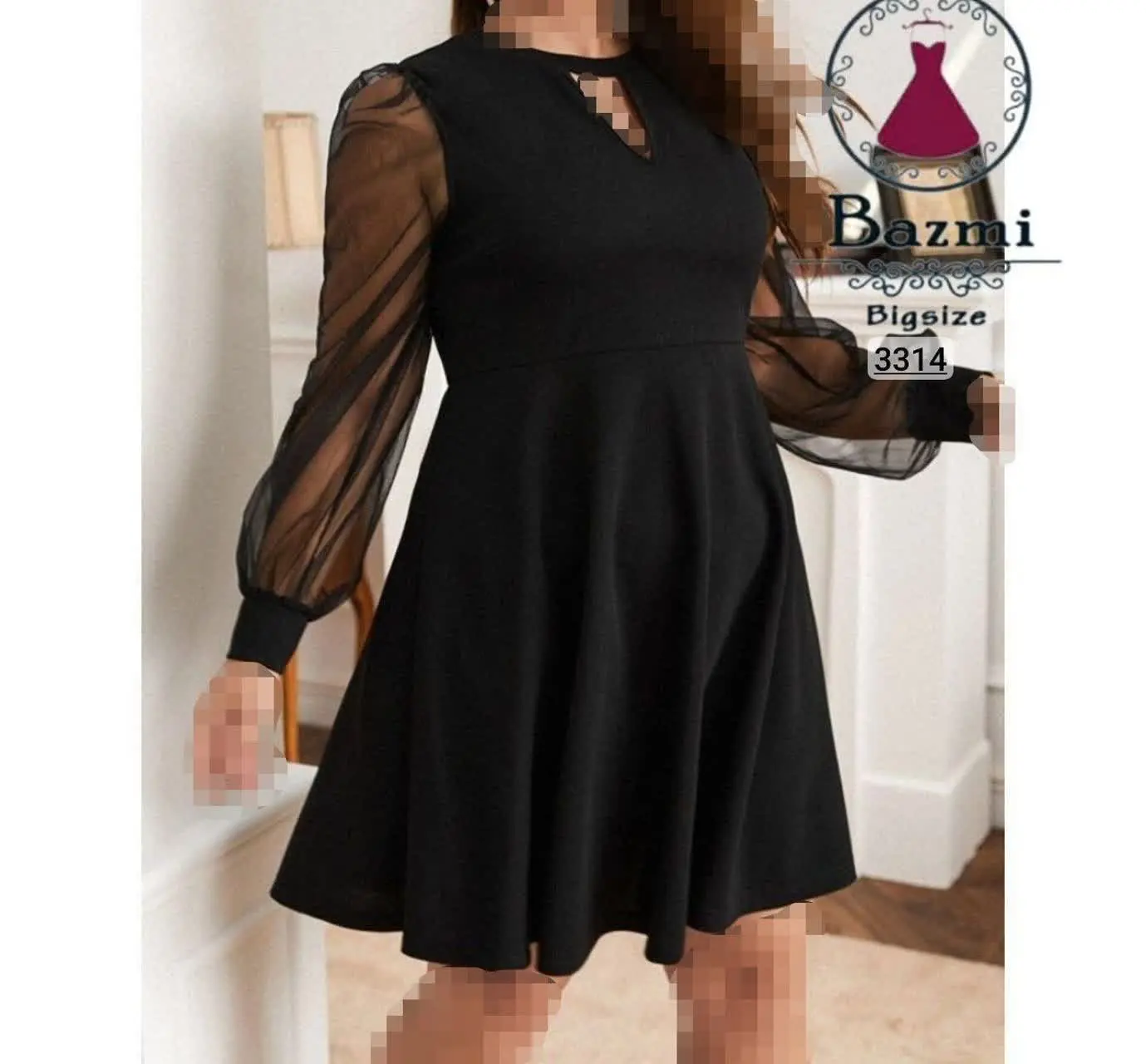 🎀پیراهن نیم کلوش عروسکی یقه...